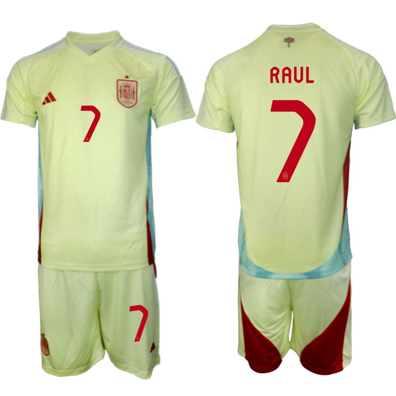 Men 2024-2025 Season Spain away green #7 Soccer Jersey